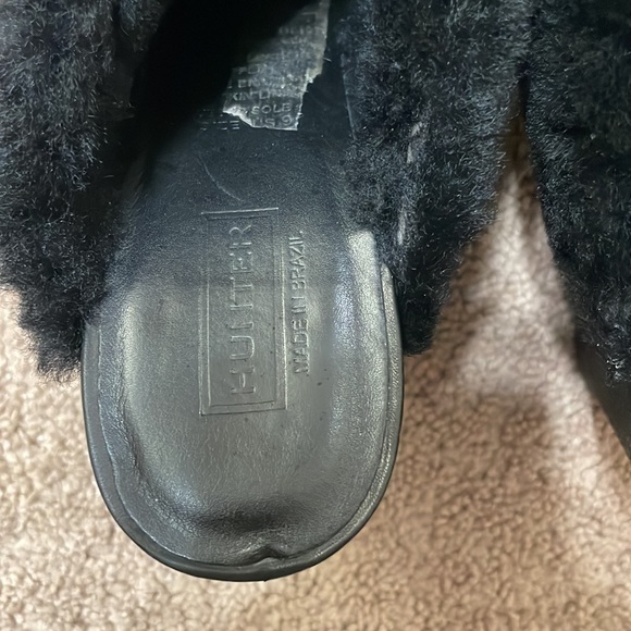 Hunter Bruson Women's Black Leather Shearling Mules Platform Shoes Clogs 9 - Picture 6 of 6
